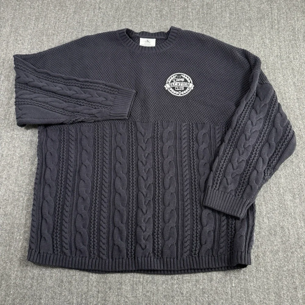 NWT Disney Vacation Club Member Spirit Jersey XL Cable Knit Sweater DVC